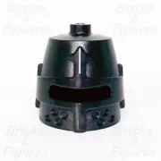 LEGO Minifigure Mini Knights Helmet 89520 closed Black eye slit castle 6349966