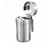 500ML Stainless Steel Oil Can Kitchen Olive Oil Dispenser Pourer Vinegar Bottle & Lid