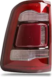 LED Tail Light Red Cover w/o Blind Spot Compatible With 2019-2023 Dodge Ram 1500 Left Driver Side Replace 55112991AD