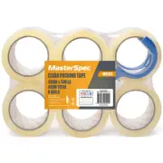 Masterspec Clear Packing Tape 6 Rolls, 450M Total Length, 48Mm X 75M Number O...