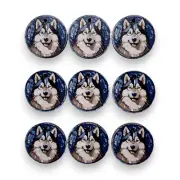 Alaskan Malamute Printed Mini Ornaments Box of 9