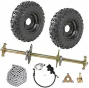 810mm Drift Trike Go Kart Rear Axle Kit 6" Wheels Hubs Brake Assembly ATV Buggy