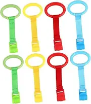 COOLHIYA 2sets Healthy Material Safe Accessory Pull up Handles Portable Pull Ring Easy Learning Aid 4pcs*2