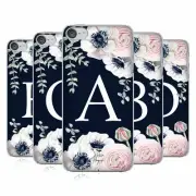 NATURE MAGICK FLORAL MONOGRAM NAVY FLOWERS 1 BACK CASE FOR APPLE iPOD TOUCH MP3