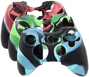 Surdoid Super Soft Silicone Cover Case Skin for Xbox 360 Controller Camo (3 Colors Package)