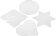 WHAMVOX Learning Toy Pcs Bean Template Stencils DIY Geometric Bean Puzzle Safe Plastic Home School Use