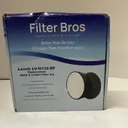 Filter Bros LV-H132-RF HEPA Activated Carbon Replacement Filter Fits LEVOIT H132