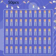 50Pcs Mini Glass Bottles Jars with Cork Jewelry Making DIY Craft Tiny Vials