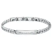 Maserati Jewels Chain Silver Bracelet Lasered Logo