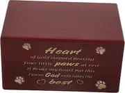 SUPVOX Wooden Pet Urn for Ashes Memorial Cinerary Casket for Dogs and Cats Elegant Wood Ash Container and Portable Pet Memorial Keepsake Durable and Meaningful Remembrance