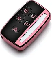 Pink Key Fob Cover Compatible with Land Rover and Jaguar car Key Chain Holder Case Protector Discovery Compatible with Range Rover Evoque Velar Sport E-Pace F-Pace F-Type XE XF XJ Accessories