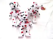 GLORY TY BEANIE BABIES-RARE-RETIRED MINT 1997 RED WHITE BLUE USA NEW TAG ERRORS