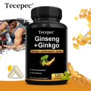 Korean Panax Ginseng+Ginkgo Biloba -Testosterone Booster,Energy & Immune Support