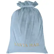 Personalised Luxury Velvet Santa Sack Duck Egg Blue 60 cm by 90 cm