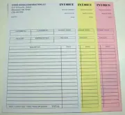 500 Printed 3 Part Carbonless Sets Custom Forms 8.5" x 5.5" business proposals