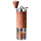 Wooden Manual Coffee Grinder Ceramic Burr Hand Crank Mill A1O45378
