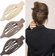 3-Pack Hair Claw Clips, 12 cm Matte Duck-Bill Design, Non-Snagging Barrettes for All Hair Types, Versatile Styling Accessories for Women