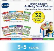 VTech Activity Desk 4-in-1 Kindergarten Expansion Pack Bundle for Age 3-5