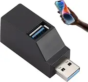 USB Adapter Extender, Stable Laptop Extension Port, 3-Port Plug-and- Expander Hub Strong Port Extension for Laptop, Mouse, PC, U Disk, Keyboards Helves