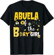 [X.Style] Abuela of The Bee Day Girl Funny Bee Birthday Party ds057 T-Shirt (S) Black