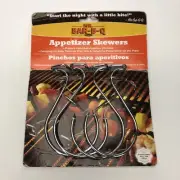 Mr. Bar-B-Q Premium Appetizer Skewers Kabob Presentation Hooks - New In Package!