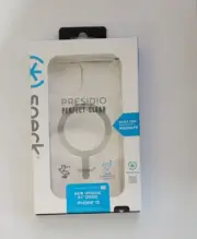 Speck Presidio Perfect-Clear with Gold MagSafe Case - iPhone 14/13 - Clear