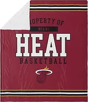 FOCO Miami Heat NBA Sherpa Fleece Blanket - 60" x 70"