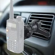 TWAYRDIO Radio Holder with Metal Hook Clip, Car Air Vent Handheld Radio Mount, Universal Automobile Cradle for Yaesu Motorola Baofeng Retevis Midland Two Way Radios for Cobra Uniden Astatic CB Mics