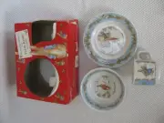 1996 Vintage Wedgewood Peter Rabbit Cup Plate Bowl Merry Christmas Dish Set