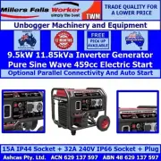 Millers Falls Sine Wave Inverter Generator 9.5kW 11.85kVA 459cc (16HP) Petrol