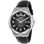 Invicta 30183 Men's Objet D Art Black Dial Leather Strap Watch