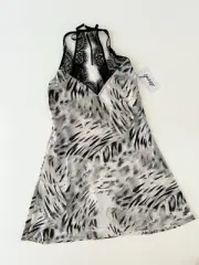 Guess Addie Leopard fluid nightdress Size XS