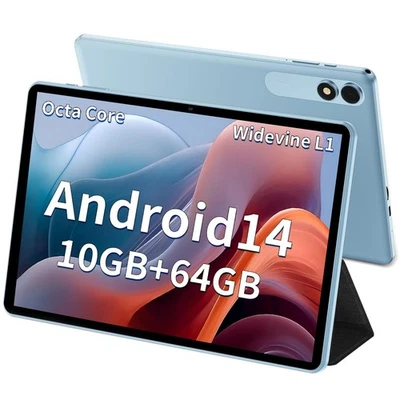 Android Tablet, 10.1 inch Tablet with Octa-Core, RAM 10GB, ROM 64GB (Up to 1 ...