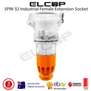 Elcop 5 PIN 32A Female Extension Socket 500V AC IP66 3 Phase