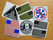 6 Funny Hard Hat Stickers 2nd Amendment Gadsden American Flags No Snowflakes -