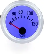 Daseeme Water Temperature Meter Gauge with Sensor for Auto Car 2" 52mm 40~120Celsius Degree Blue LED Light