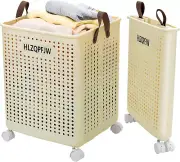 collapsible Laundry Baskets,Laundry Basket with Wheels,Laundry Hamper with Wheel
