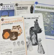 Lot of 5 Vintage Zim's Craft Patterns Leaflets Flat Reed Basketry Corn Husk Doll