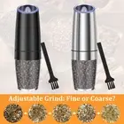 Salt Pepper Grinder Set Stainless Steel Salt Pepper Shakers Set Self FaUGR