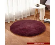 Round Rugs for Bedrooms - Plush Round Rugs for Kids Rooms for Teen Room Dorms, Bedside Mats Floor Cushions Cushions Footrests-Color 15