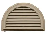 22” 34” Half Round Gable Vent Vinyl Siding Tan Beige 069 J-Block GableMaster Ext