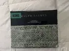 Ralph Lauren Notting Hill Eaton KING FLAT SHEET - GREEN/WHITE