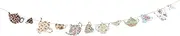 Perfeclan Banner for Tea Party Decorations Floral Garden Teapot Teacups Decor String Hanging Banner for Girls Alice in Wonderland Party