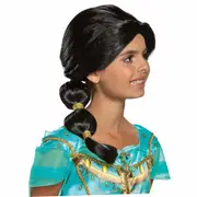 Jasmine Princess Disney Aladdin Live Action Movie Black Child Girls Costume Wig