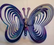 Butterfly Garden Decoration - Wind Spinner, Wind Catcher, 6" x 8 1/4"