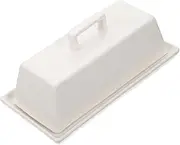 CIYODO 1 Set Ceramic Butter Dish with Lid Multi Function Food Serving Plate Butter Container for Everyday Meals Restaurants and Kitchens Air Tight Design for Freshness