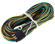 25ft Trailer Wiring Harness with 4 Flat Connector, 18 AWG Color Coded Wires