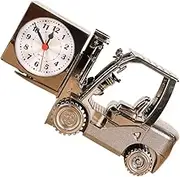 VINTORKY Alarm Clock Forklift Analog Decorations Talking Mechanical Truck Clock Dining Room Table Decor Ornament Table Clock Adornment Desk Clock
