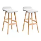 Artiss 2x Bar Stools Wooden Stool White