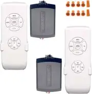 2 Pack Fan Remote Control Kit, Small Size Receiver Ceiling Fan Remote Control